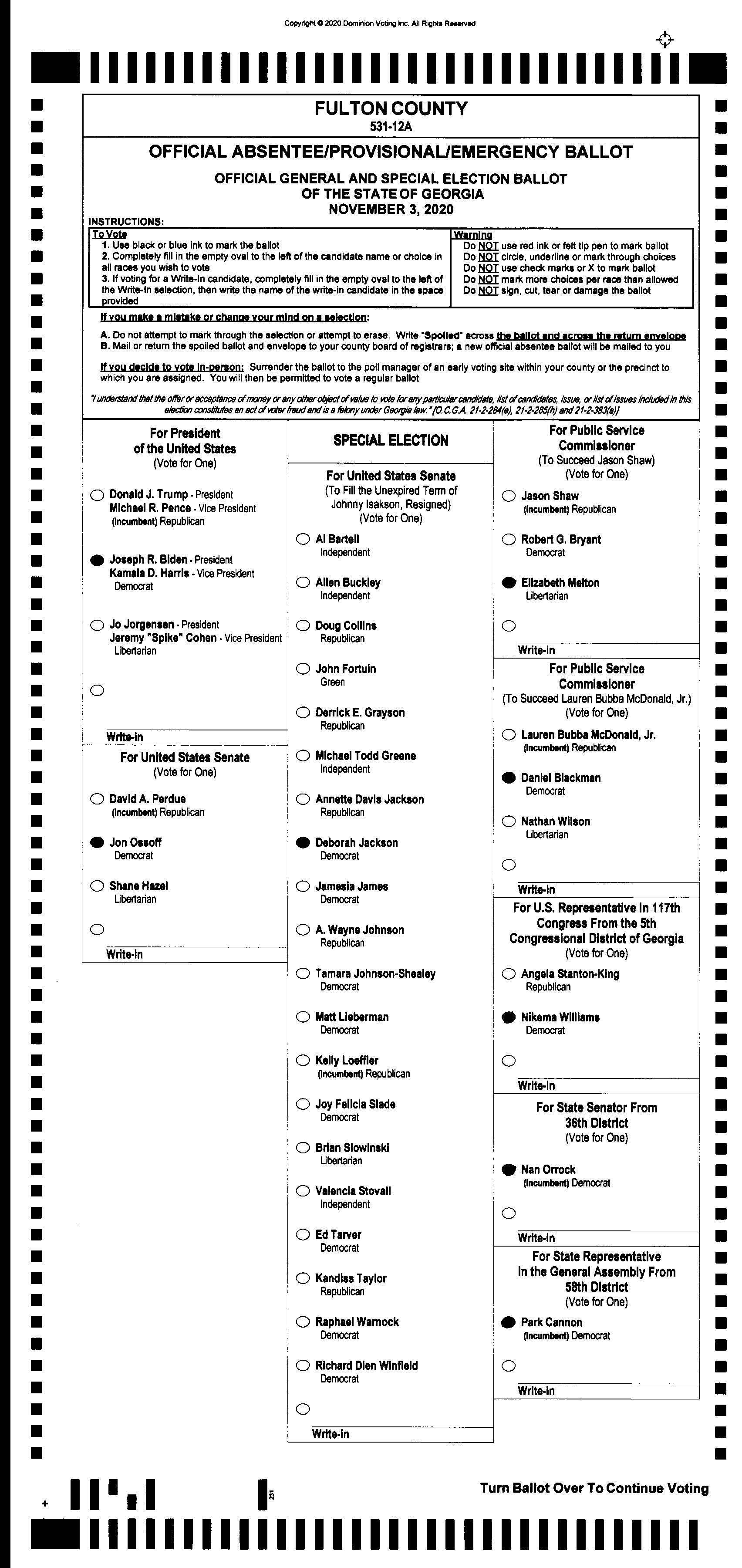 Doubled Ballot